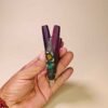 Kuripe Doble de Madera con Cuarzo y Corteza de Ayahuasca