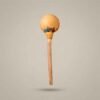 Maraca Ceremonial de Cuero y Palo Santo con Plumas y Cuarzo