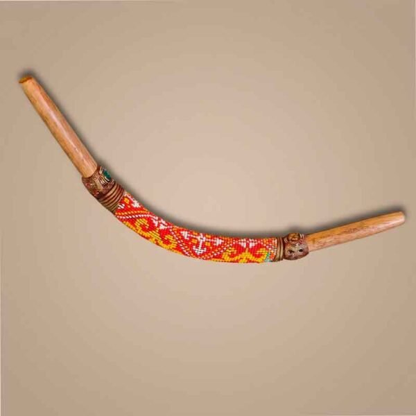 Tepy de Madera Ceremonial tejido en Mostacilla