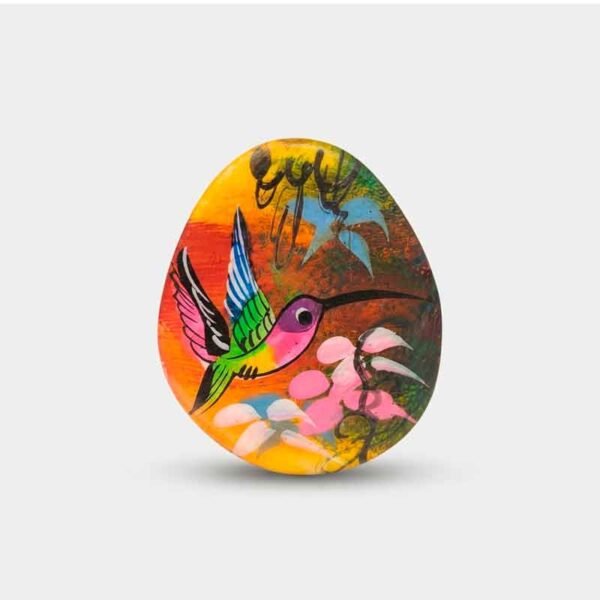 Imanes de Madera Decorativos Pintados con Paisajes y Aves del Amazonas