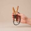 Kuripe Collar de Maderas, Palo santo y Chonta, Detalles en con Hueso y Piedra Turquesa